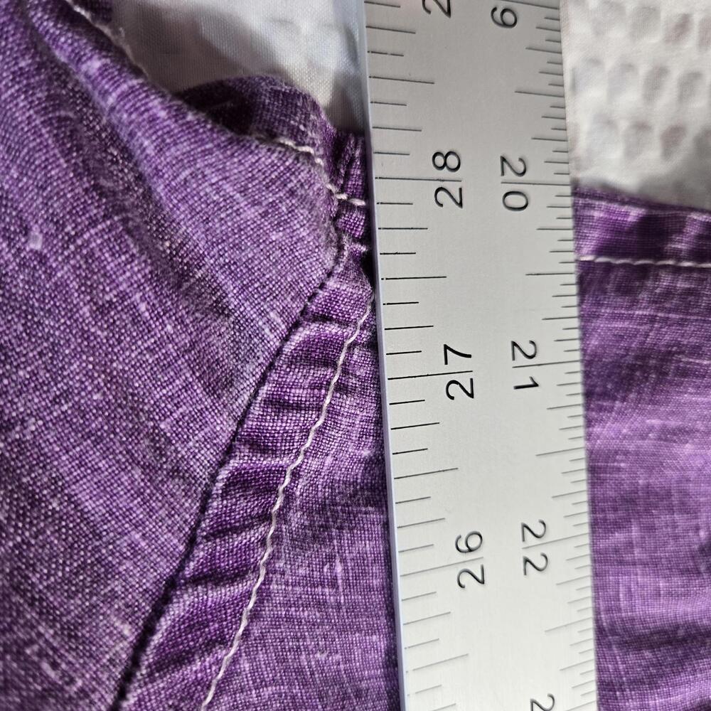 Tommy Bahama XXL Purple 100% Linen Long Sleeve Button Down Shirt Coastal Resort - Picture 8 of 9